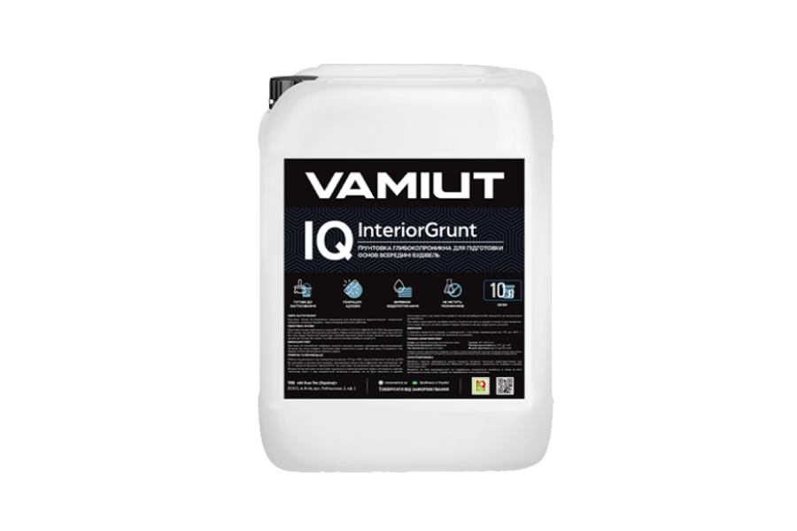 Грунтовка глибокопроникна VAMIUT IQ InteriorGrunt